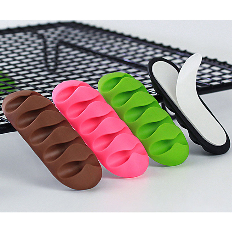Desktop TPR Adhesive Cord Organizer 3
