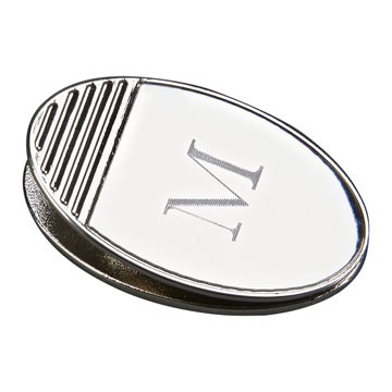 Nickel Finish Oval Magnetic Paper Clip- Screen Imprint 1