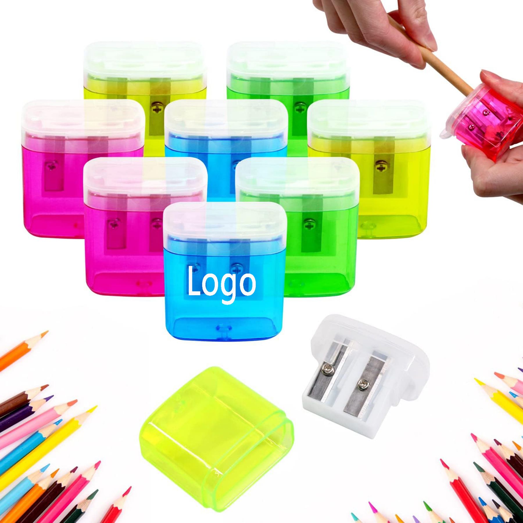 Handheld Dual Hole Pencil Sharpener 1