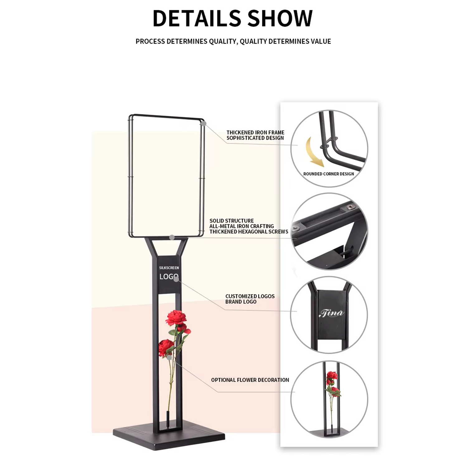 Led Metal Material Showroom Rack Stand 2