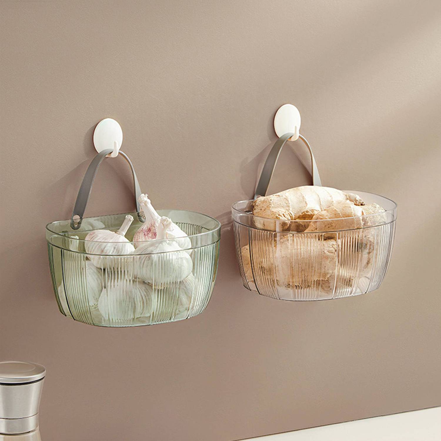 Clear PET Wall Hanging Storage Basket 4