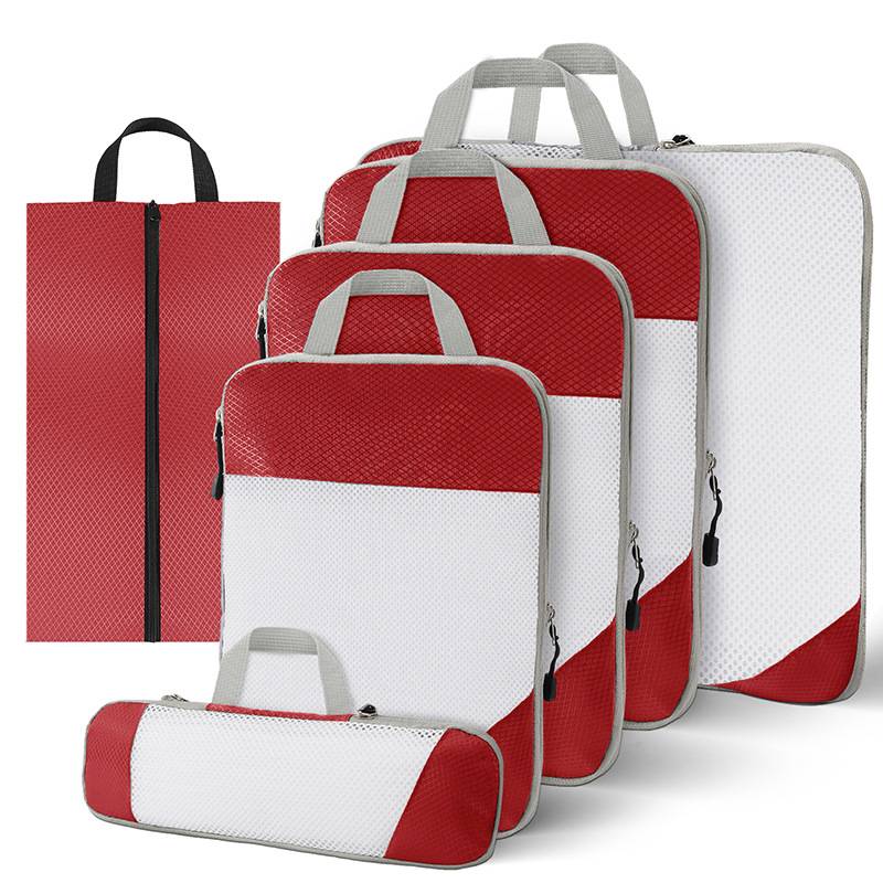 6 Piece Set Mesh Luggage Storage Bag 2