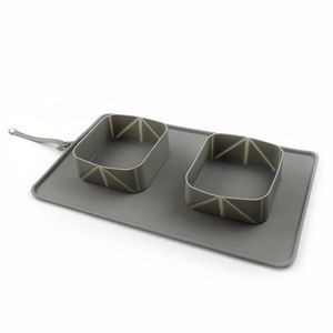 Production Stretchable Dual Pet Bowl Food Tray 4