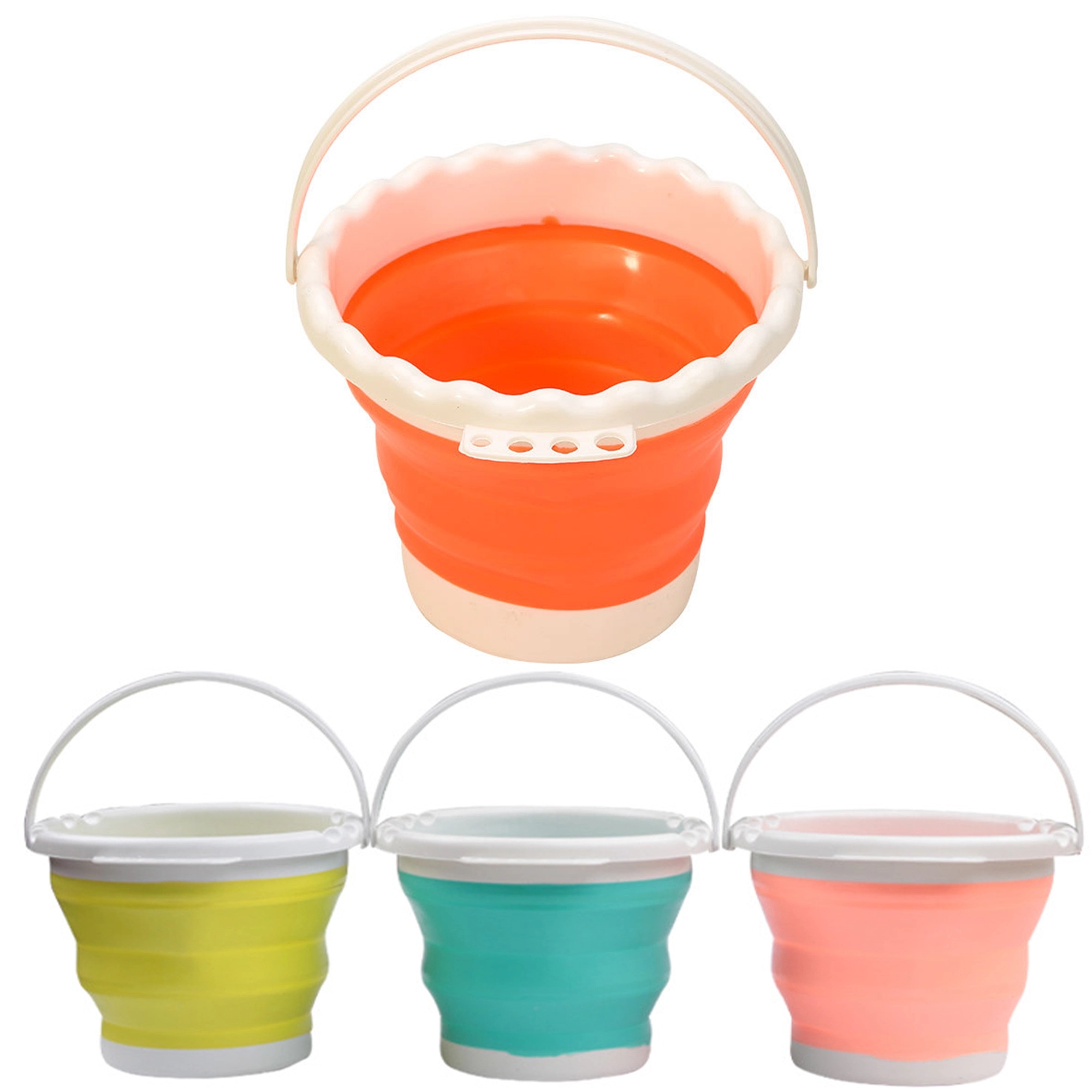 Custom Medium Foldable Portable Travel Silicone Bucket 2