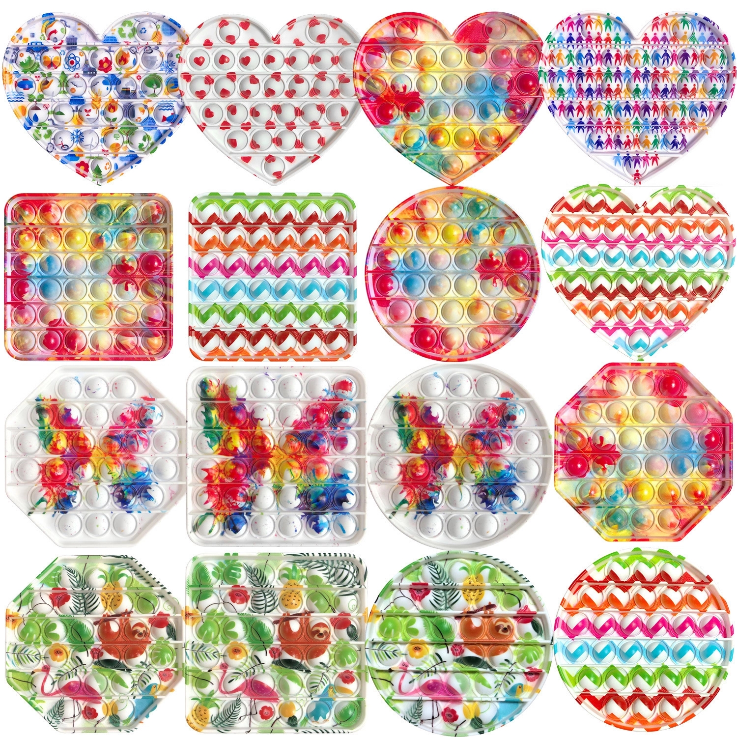 Various Patterns Push Pop Bubble Fidget Toy-Customize 7