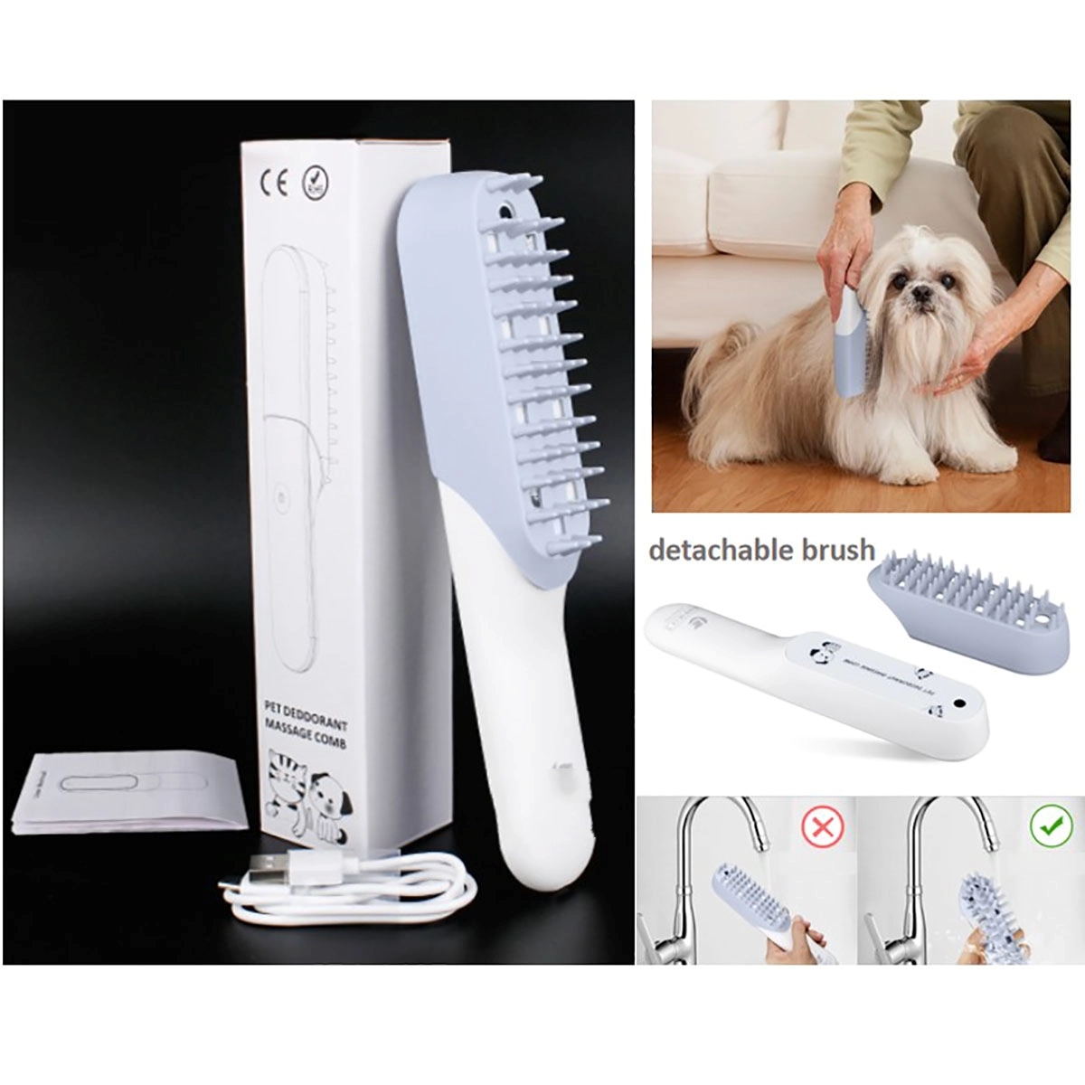 Electric Pet Odor Eliminator Brush 4