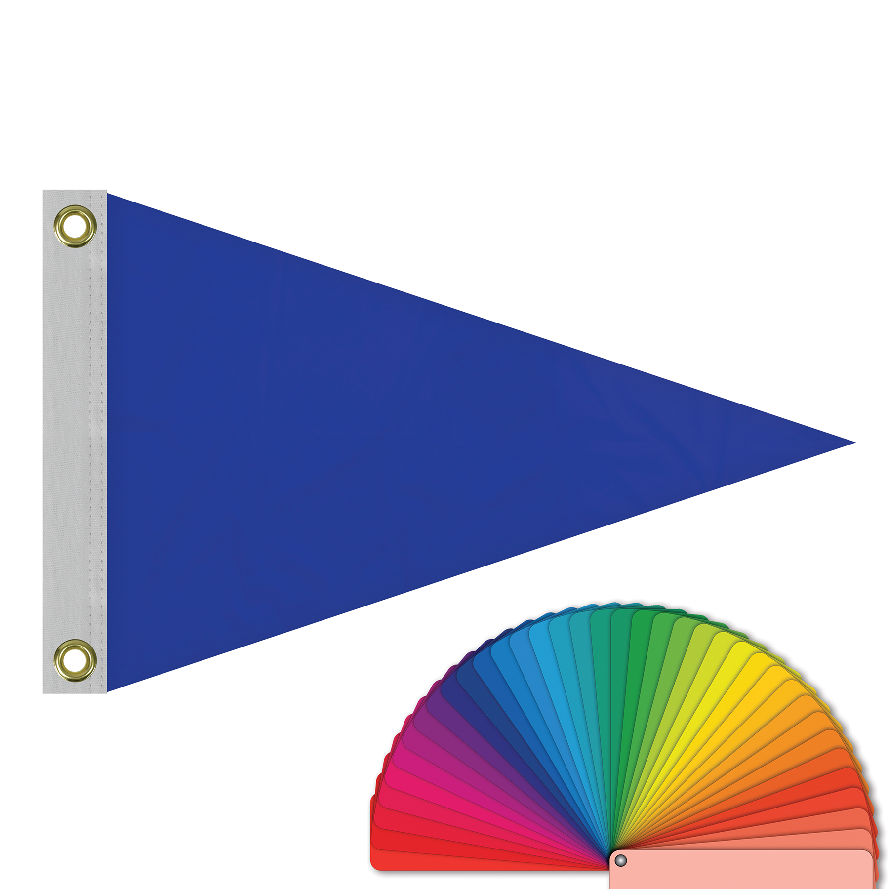 12" x 18" Solid Color Pennants with Heading & Grommets 2