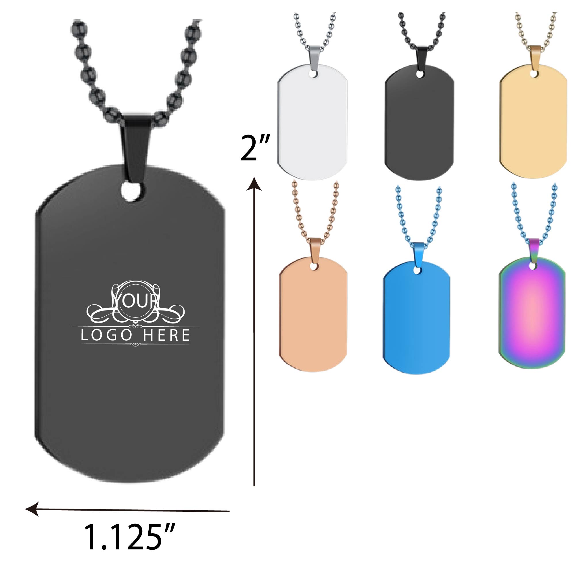Dog Tag w/ 24" Ball Chain 2