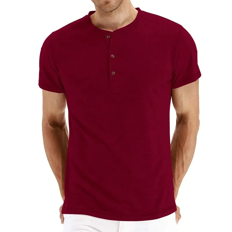 Classic Men's Henley Short Sleeve T-Shirt 9