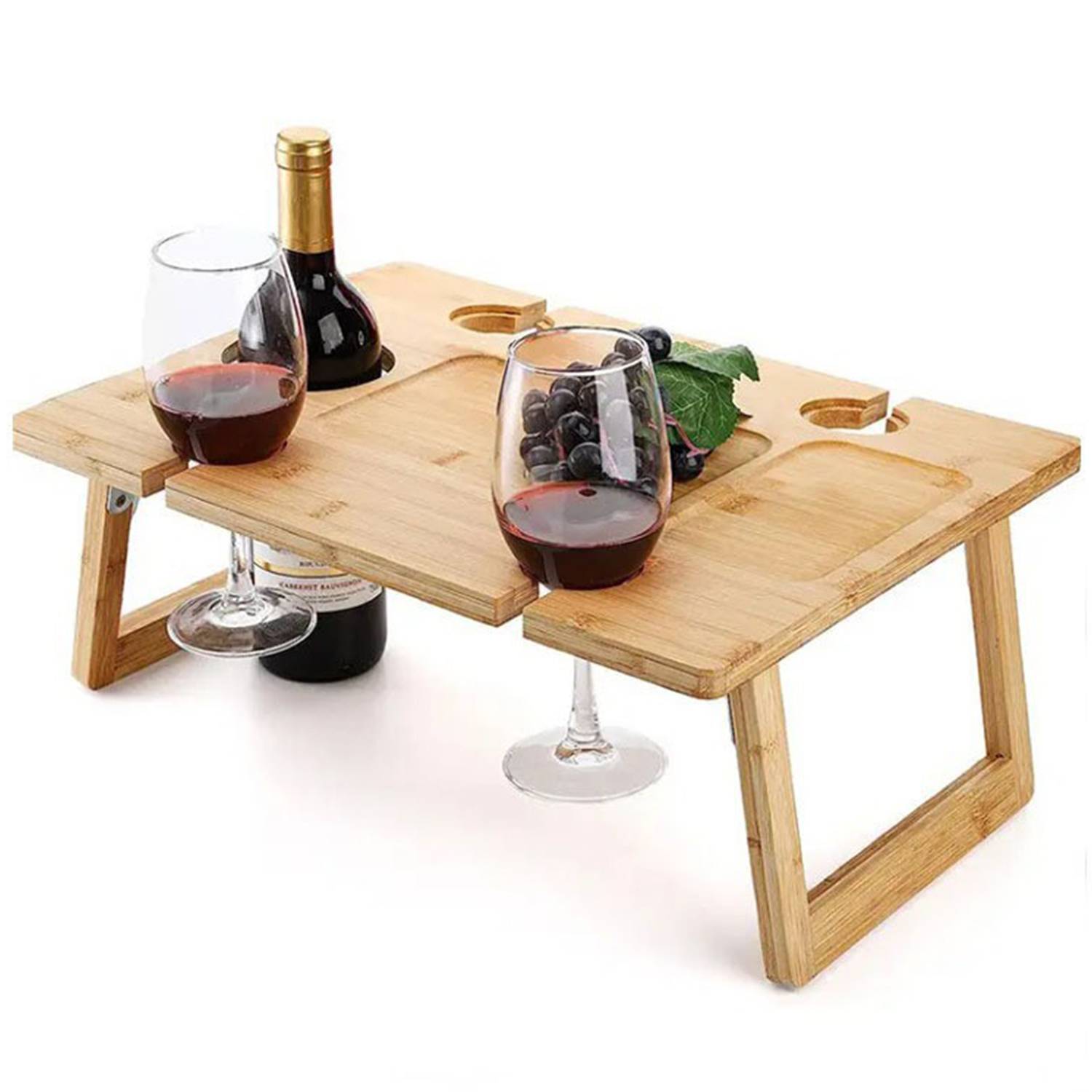 Wooden Folding Wine Picnic Table 6