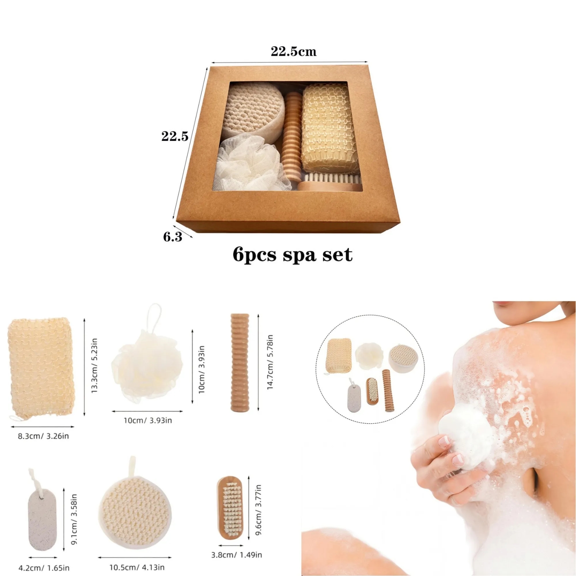Luxury 6-Piece Bath Set for Spa-Quality Relaxation&Skin Care 7