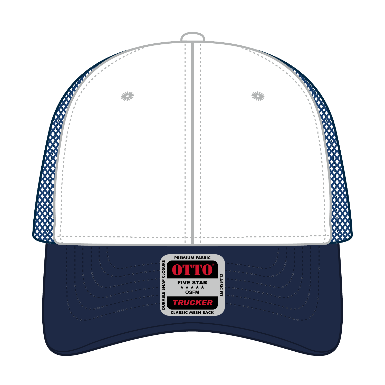 OTTO CAP® 6 Panel Low Profile Mesh Back Trucker Hat 209