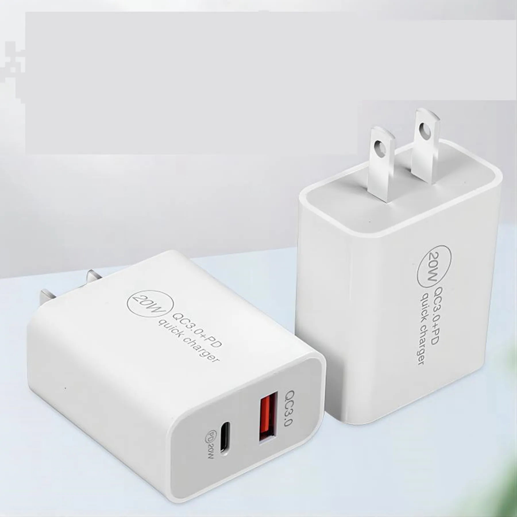 20W Multiple Port Usb Charger with USB-C Plug 5