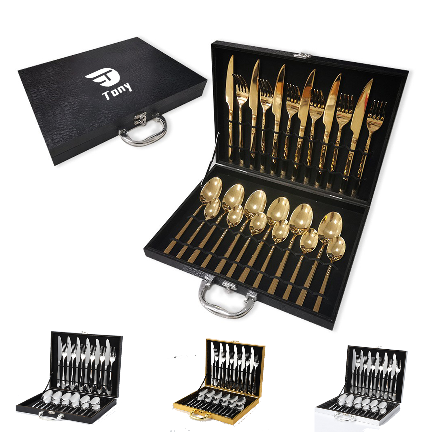 Flatware Set with a Nice Storage Case 8