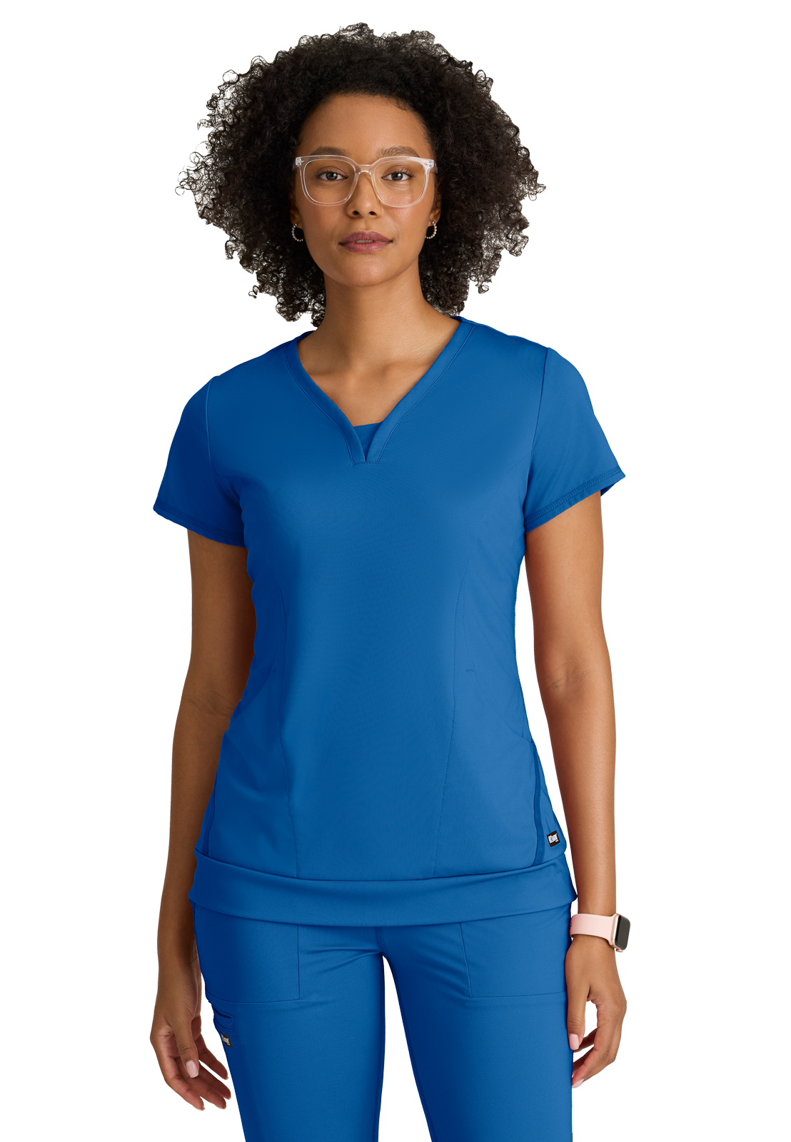 Grey's Anatomy Knit Stretch - Women's Two-Pocket V-Neck Motivate Scrub Top