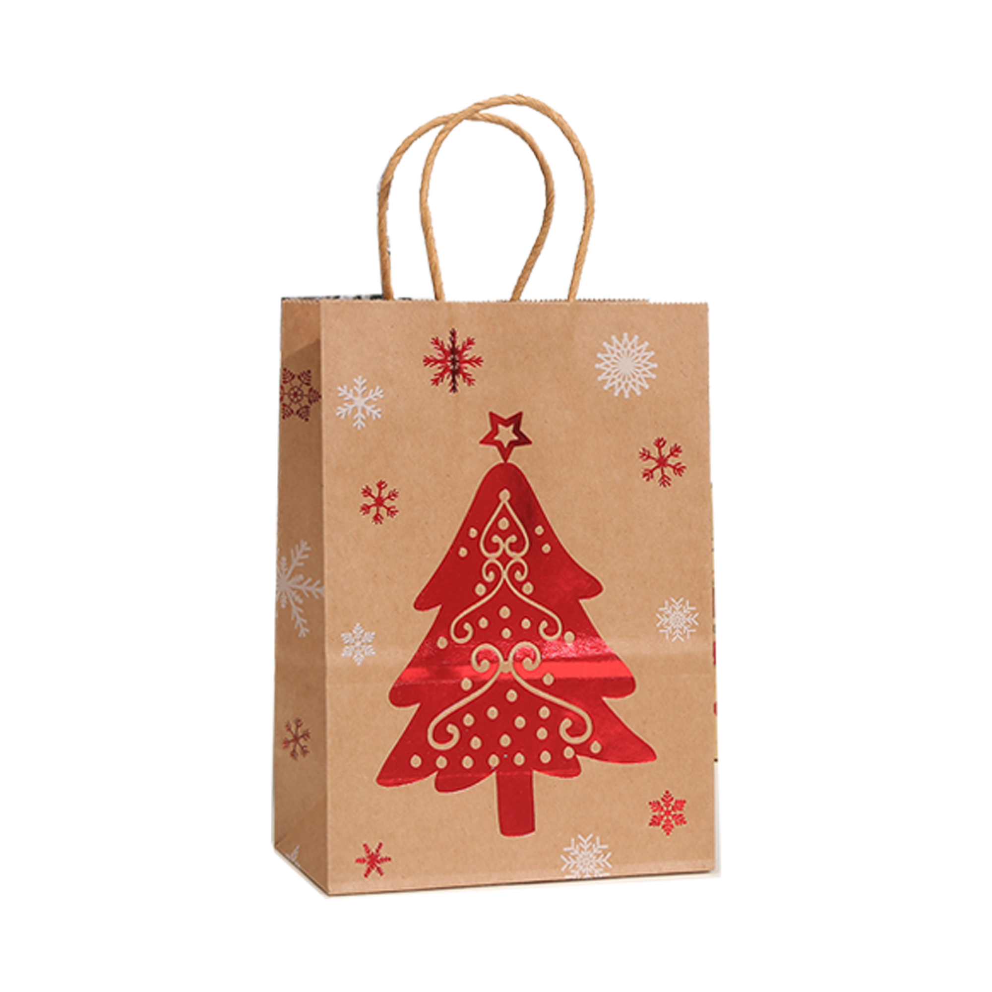 Christmas Kraft Paper Tote Bag (for Holiday Gifts) 2