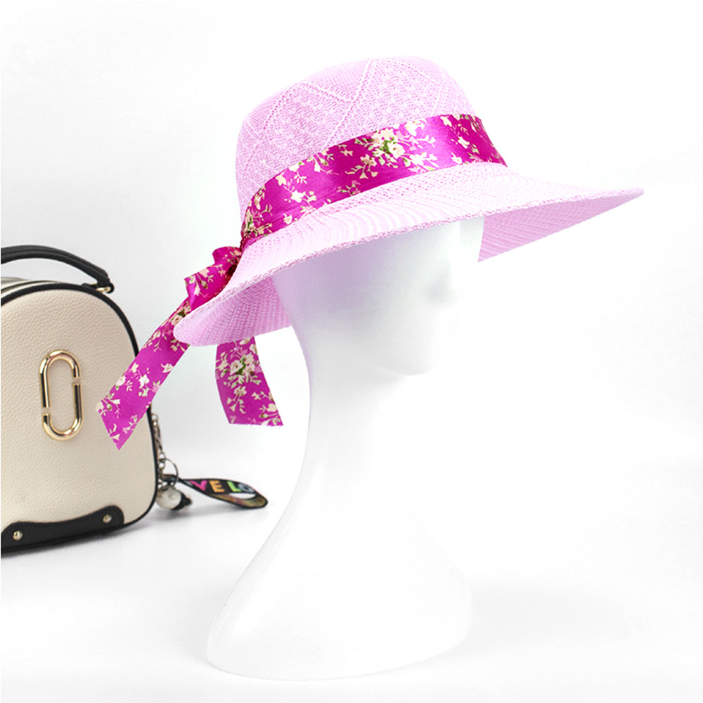 Sun hat straw hat with ribbon 7