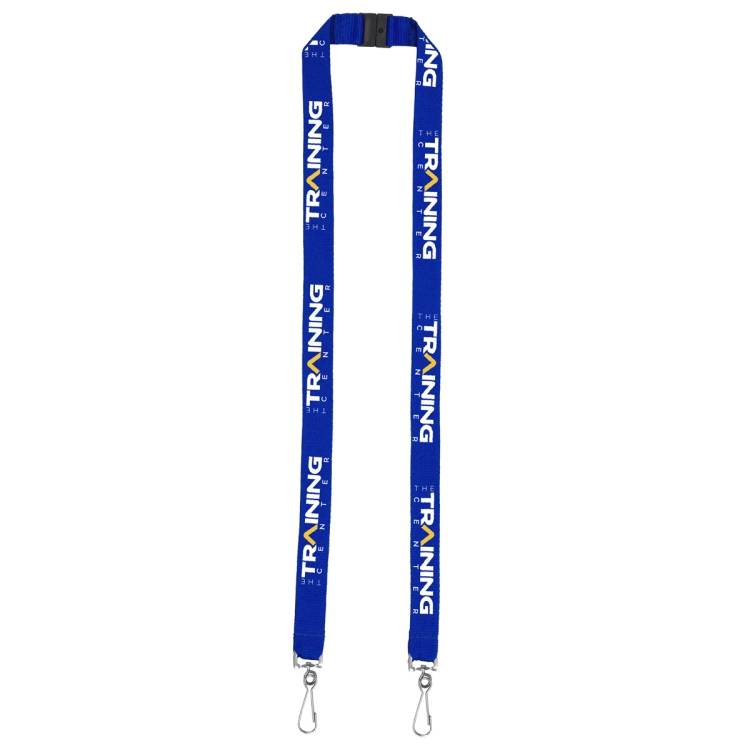 "RICARDO" 3/4" Dual Attachment Polyester Silkscreen Lanyard with FREE Breakaway Safety Release 7