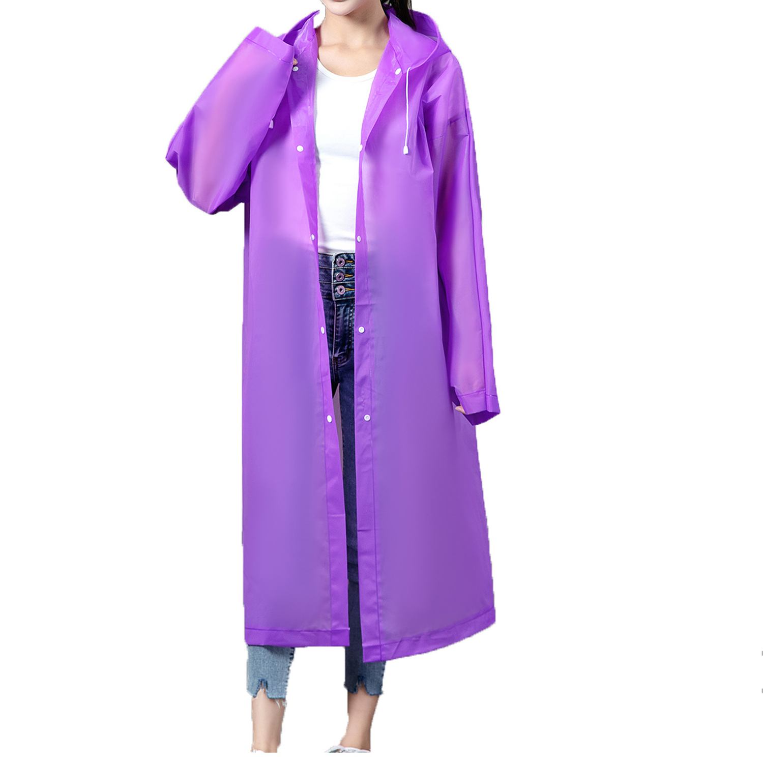 Adult EVA Thick Waterproof Outdoor Raincoat 12