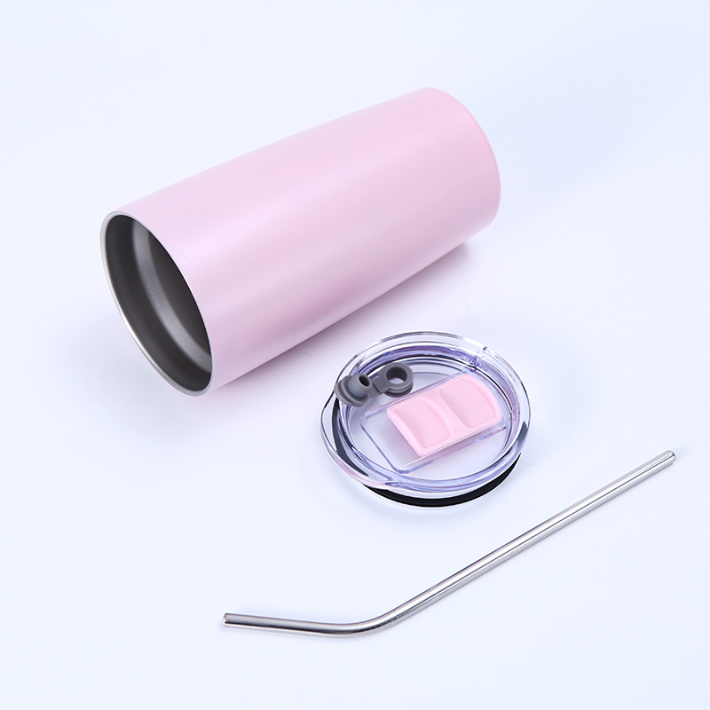 20oz Stainless Steel Insulated Mug with Straw 4