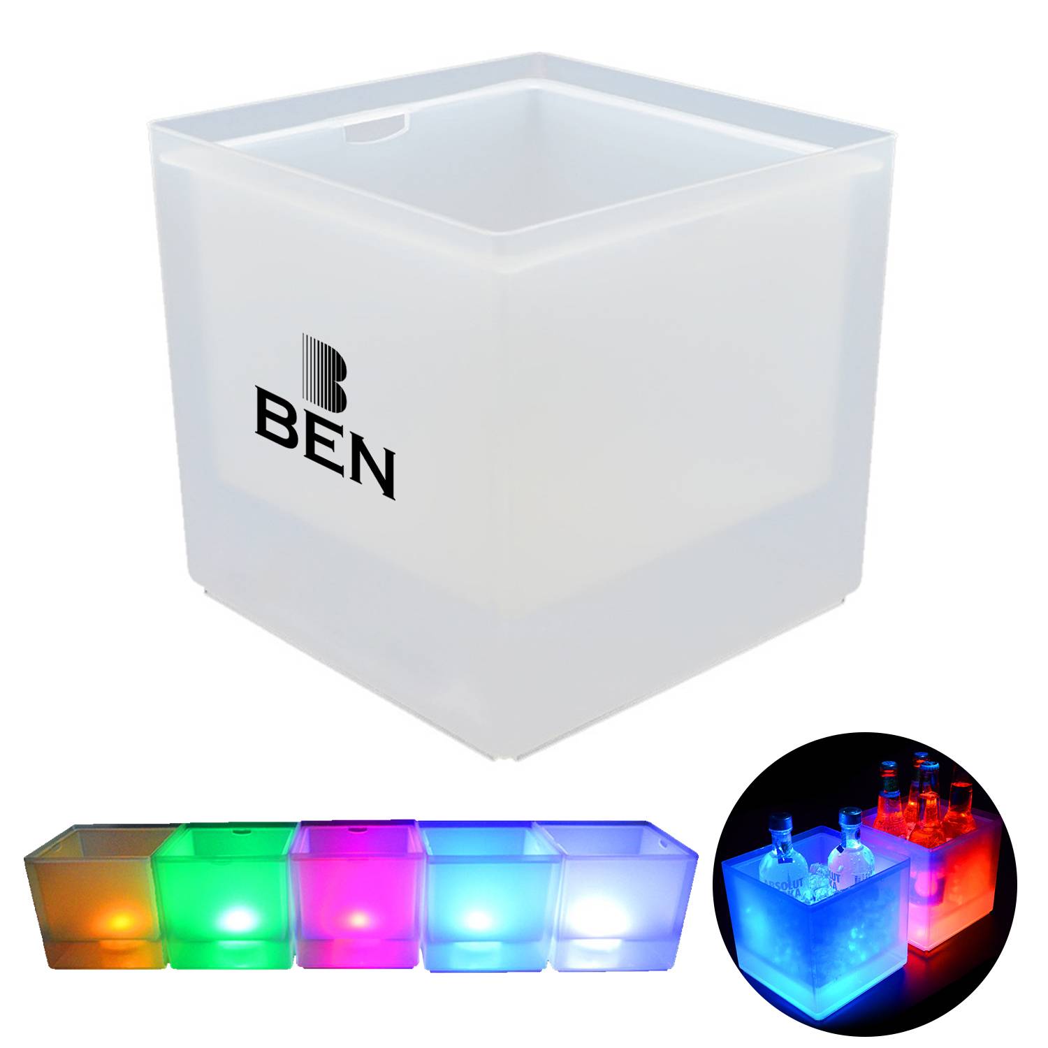 led colorful light ice bucket 2