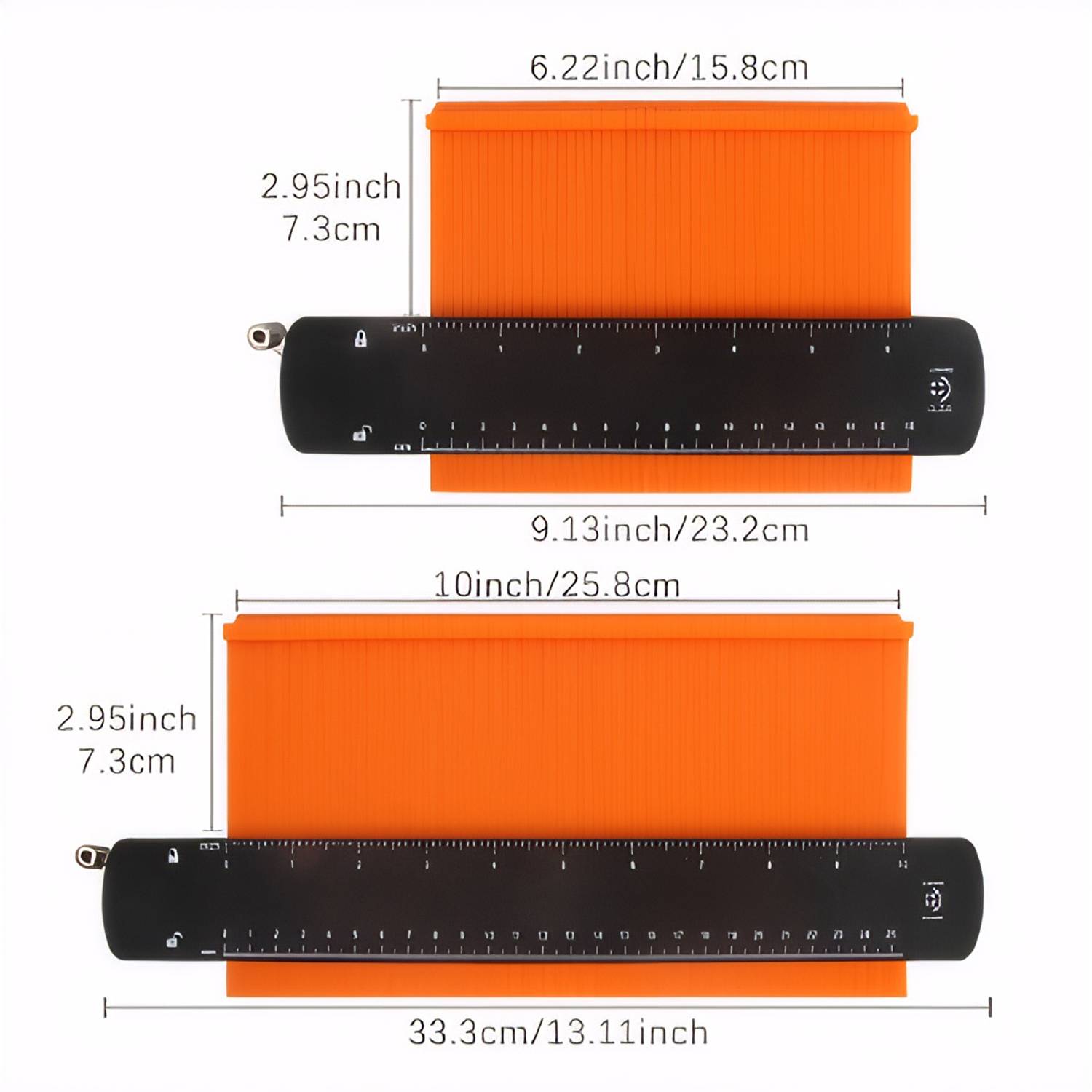 2 PCS Contour Gauge Measure Tool 1