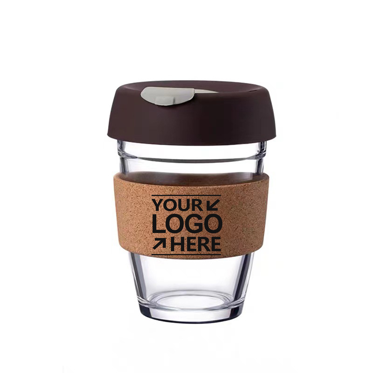 Reusable Glass Coffee Cup with Lid 4