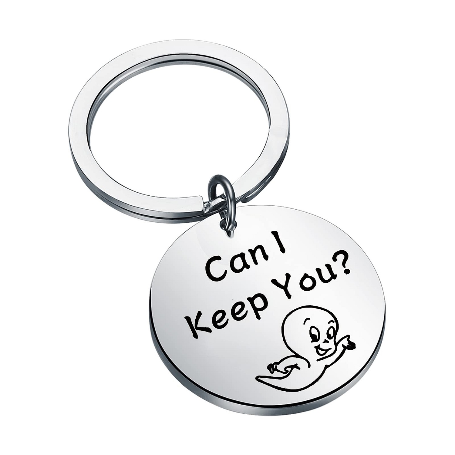 Stainless Steel Round Keychain 2