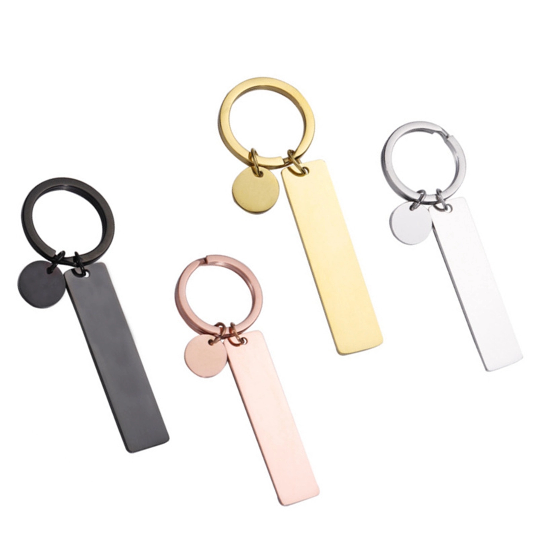 Stainless Steel Rectangle Keychain 1
