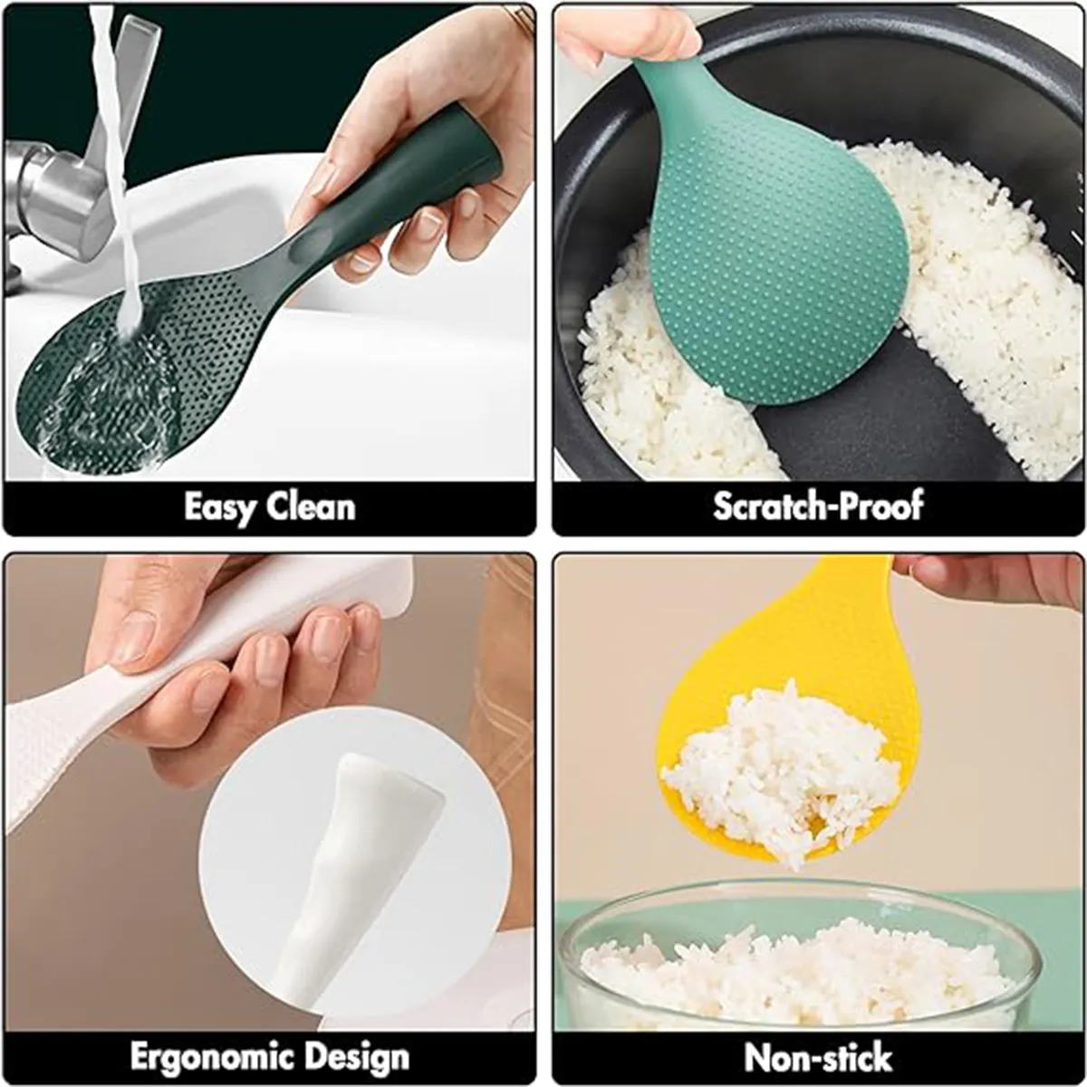 Silicone Standing Non Stick Heat Resistant Rice Paddle 8
