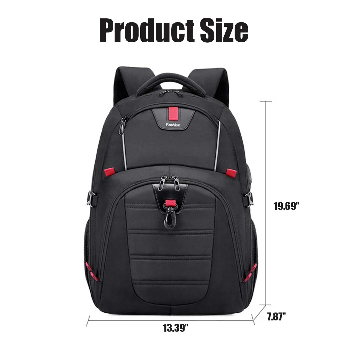 15.6 Inch Large Capacity Backpack W/ USB Charging Port 2