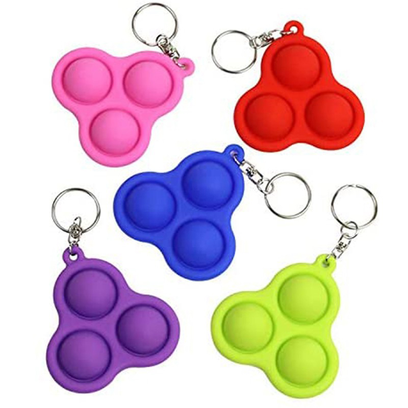 Silicone 3Bubbles Simple Dimple Fidget Popper Therapy Toys 1