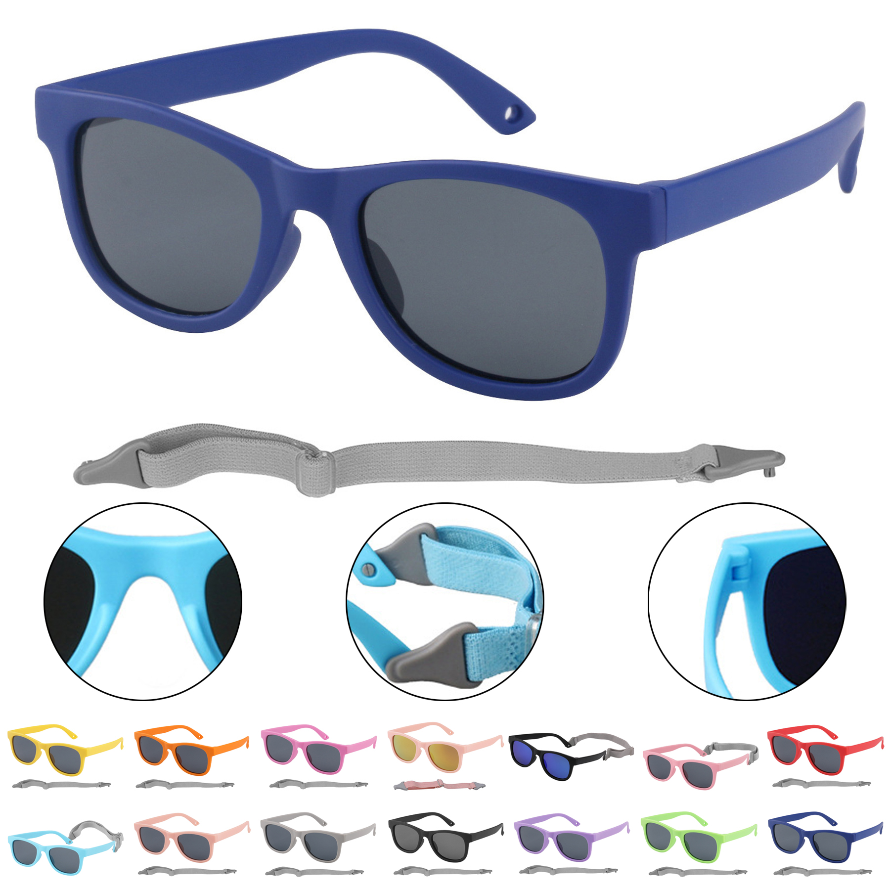 Children Polarized Sunglasses with Strap 1