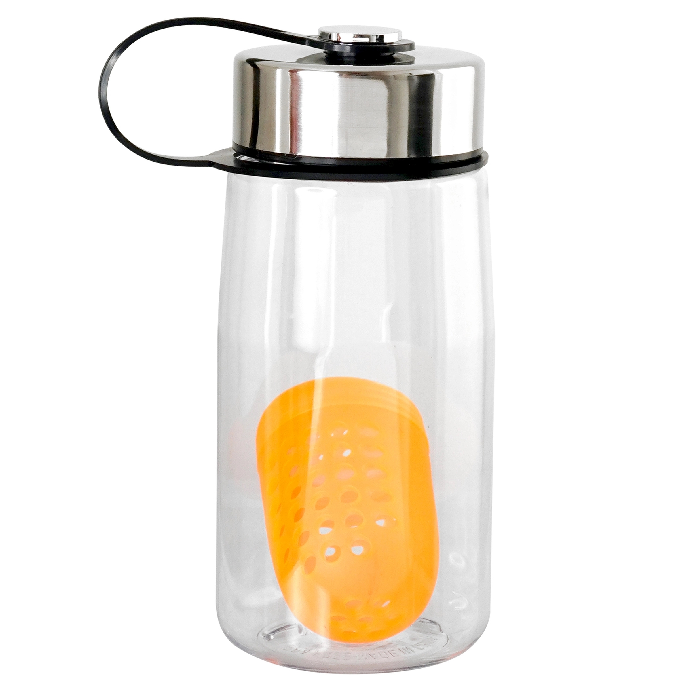 Metal Lanyard Lid 18 oz. Recycled Bottle with Floating Infus 10