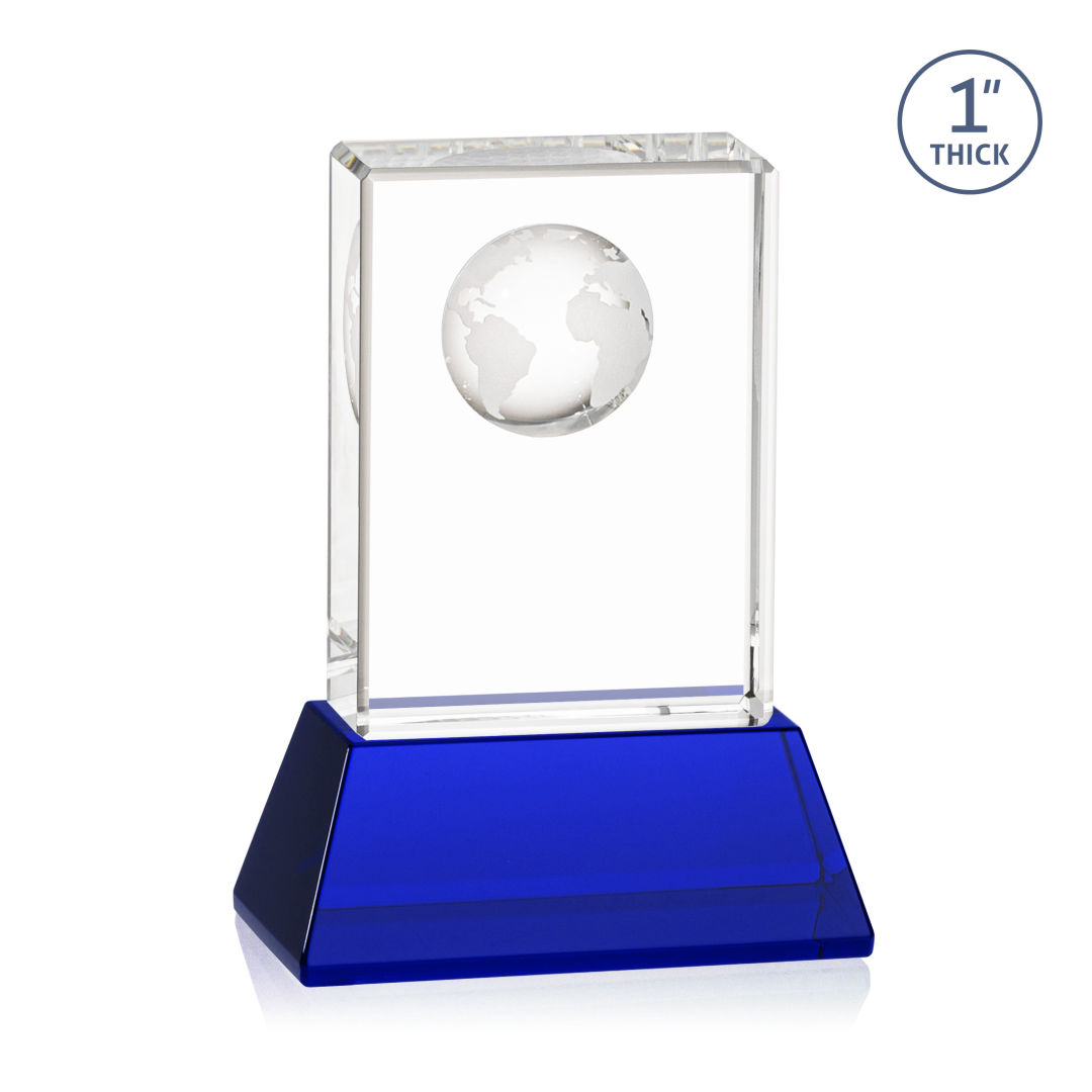 Ambassador Globe Award on Base - Blue 3