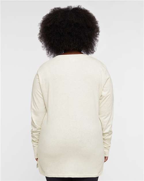 Women's Fine Jersey Lace-Up Long Sleeve T-Shirt - 3538 16