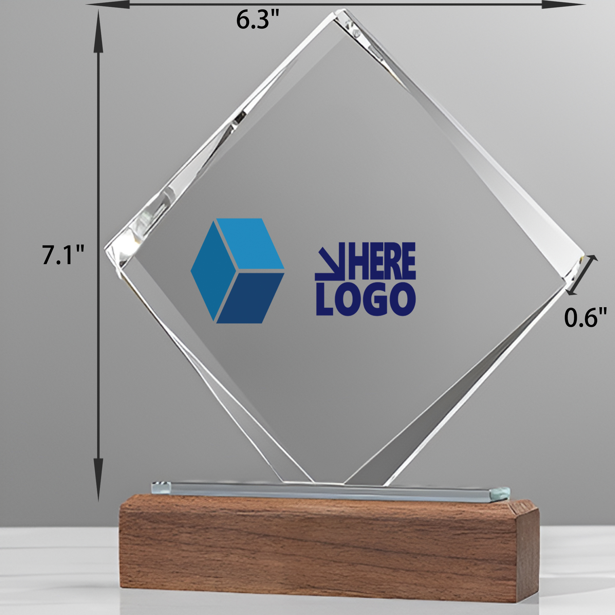 MOQ 3 PCS Exquisite Crystal Memorial Trophy 1