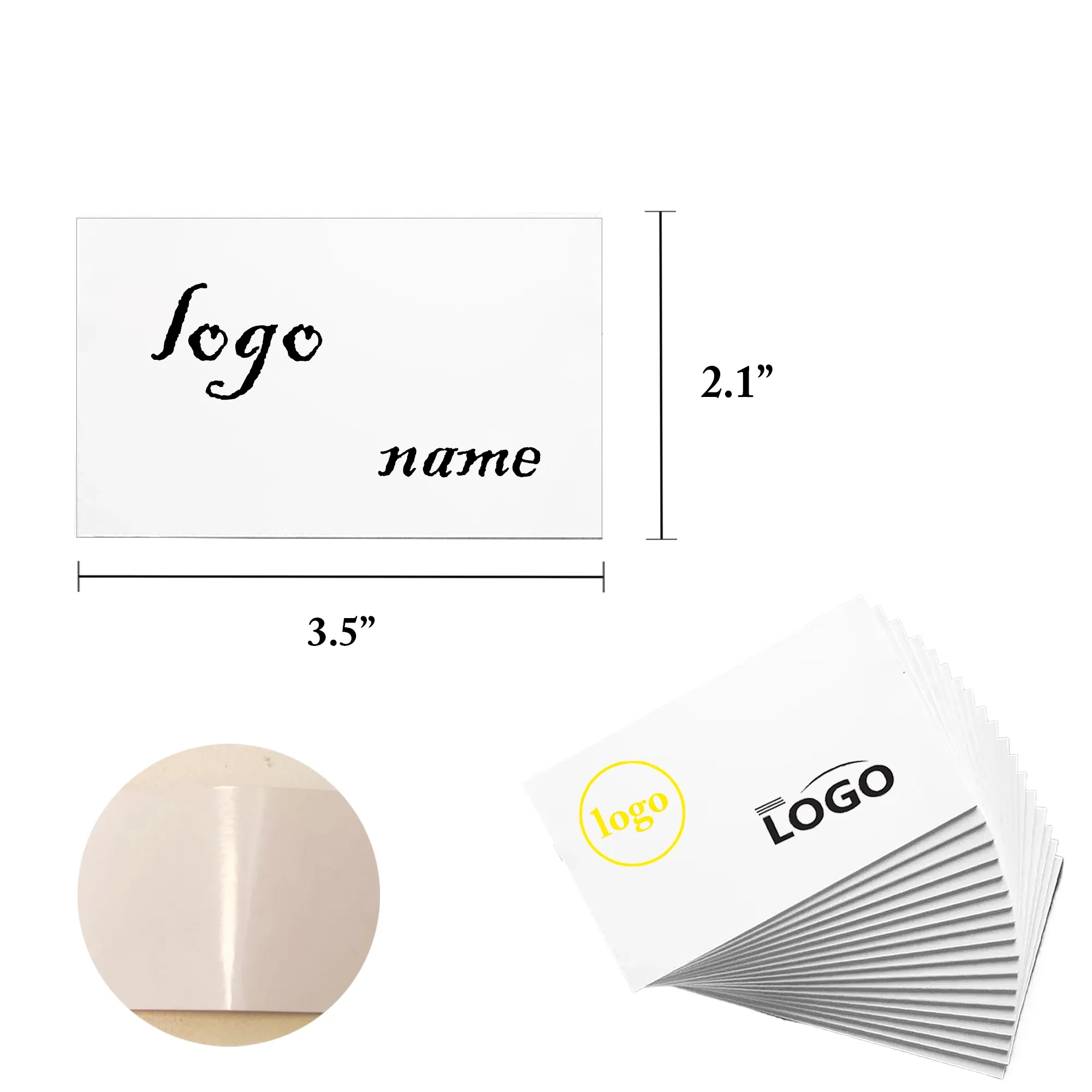 MOQ200 Foil Stamped Gloss Laminated 300g Business Cards 1