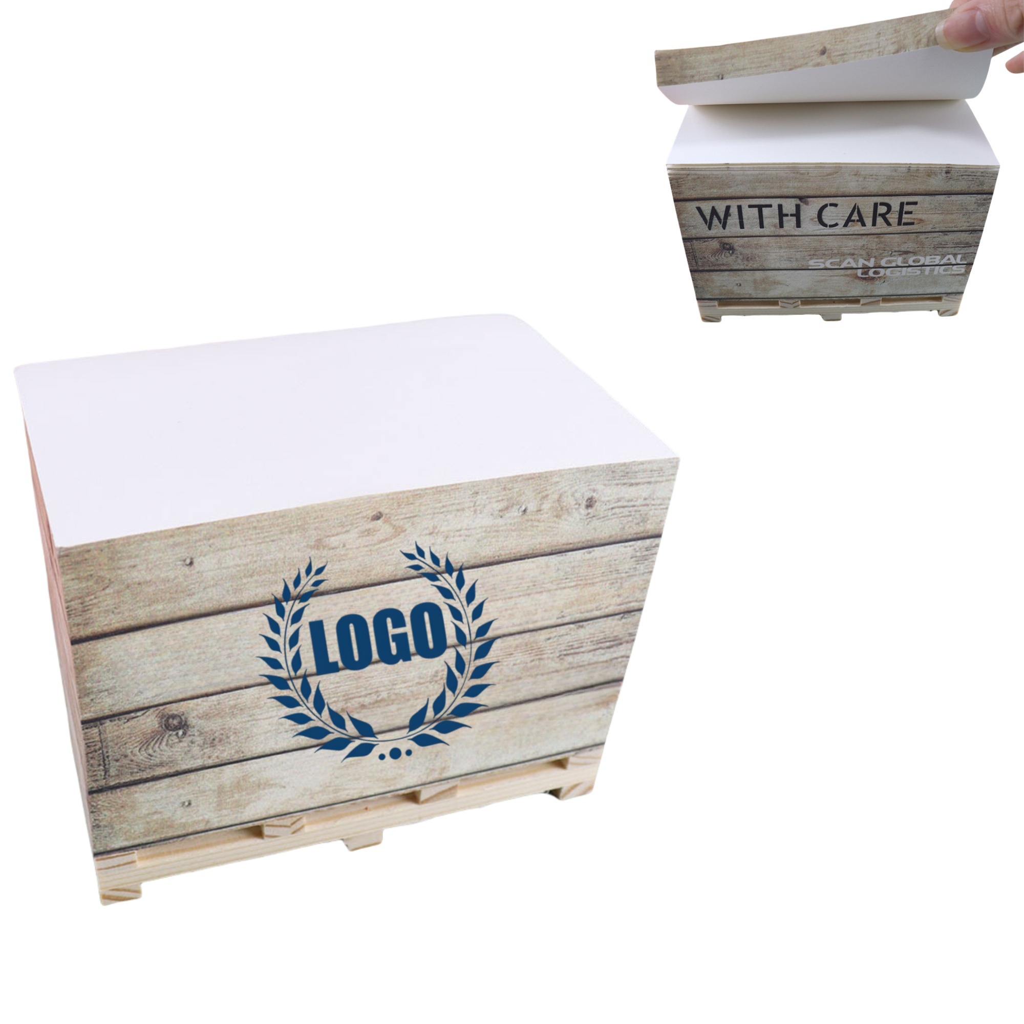 Premium Sticky Notes w/Wooden Brackets 1