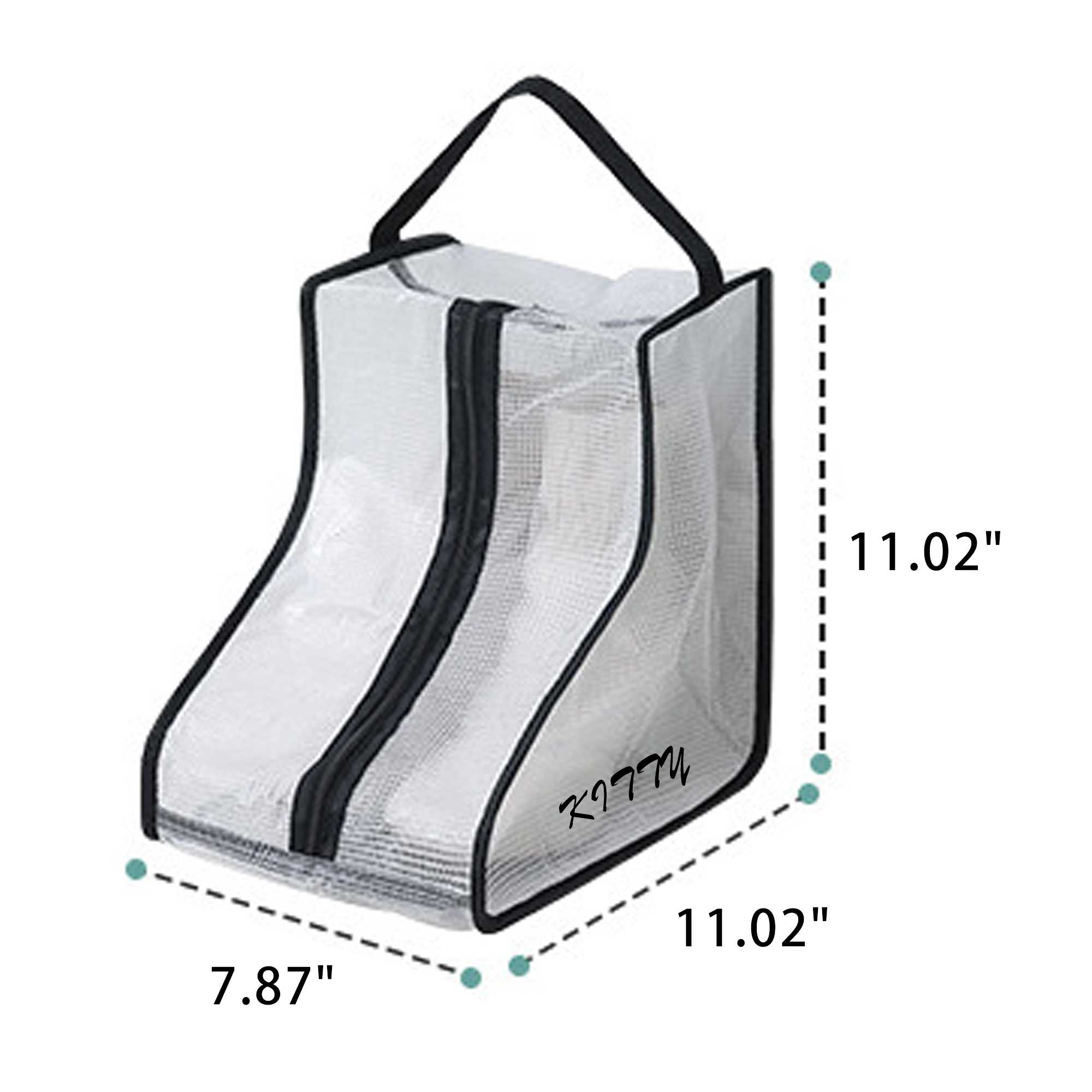Transparent PVC Dustproof Mesh Shoe Bag 3