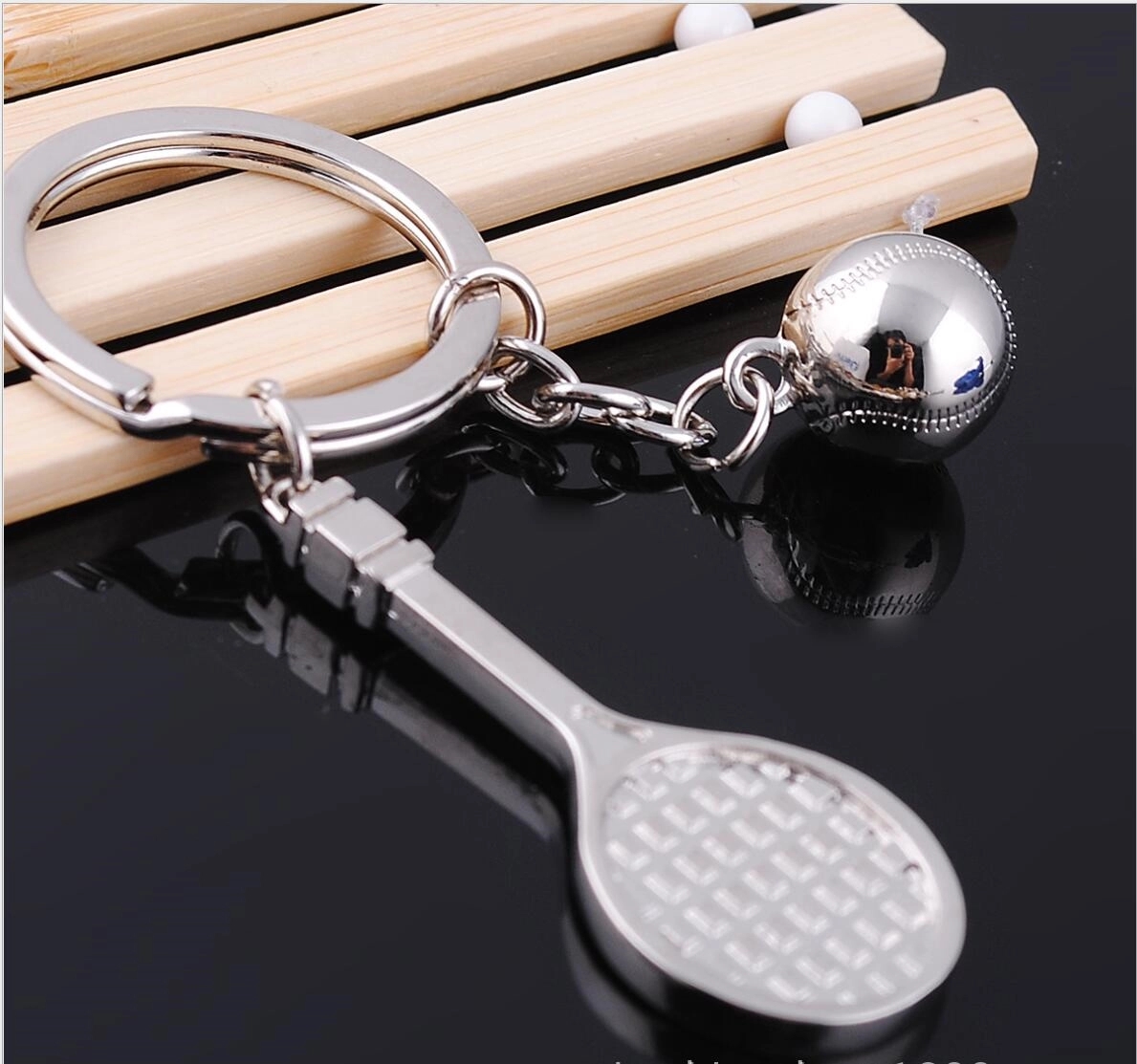 Metal Tennis Set Keychain 3