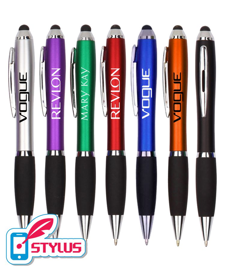 Colored Barrels - Executive - Stylus Pens with Black Grip 2