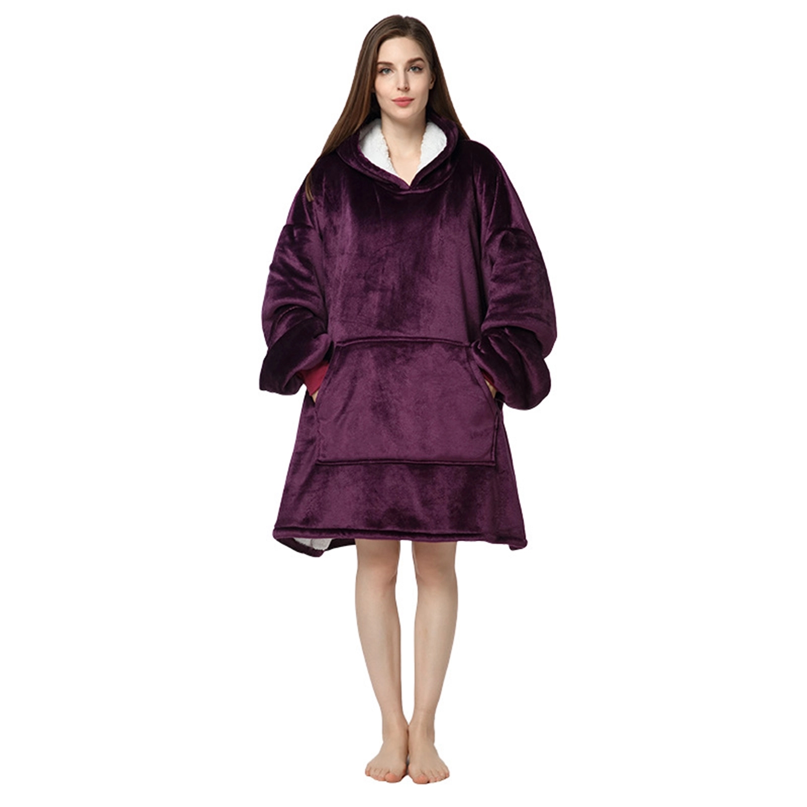 Wearable Blanket Sweatshirt With Big Pocket 5