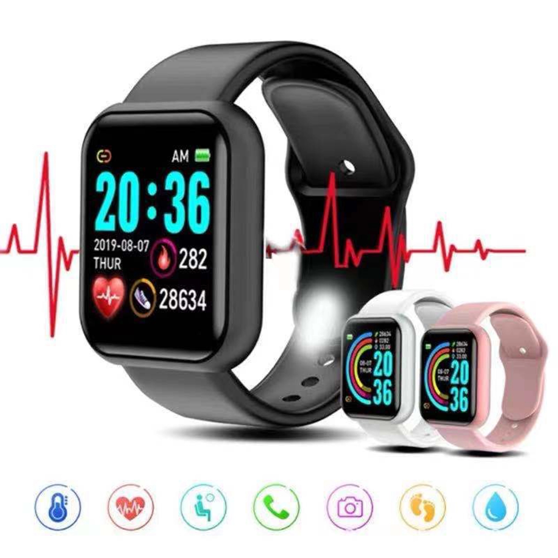 Y68 Smart Heart Rate Monitor Blood Pressure Bracelet 1