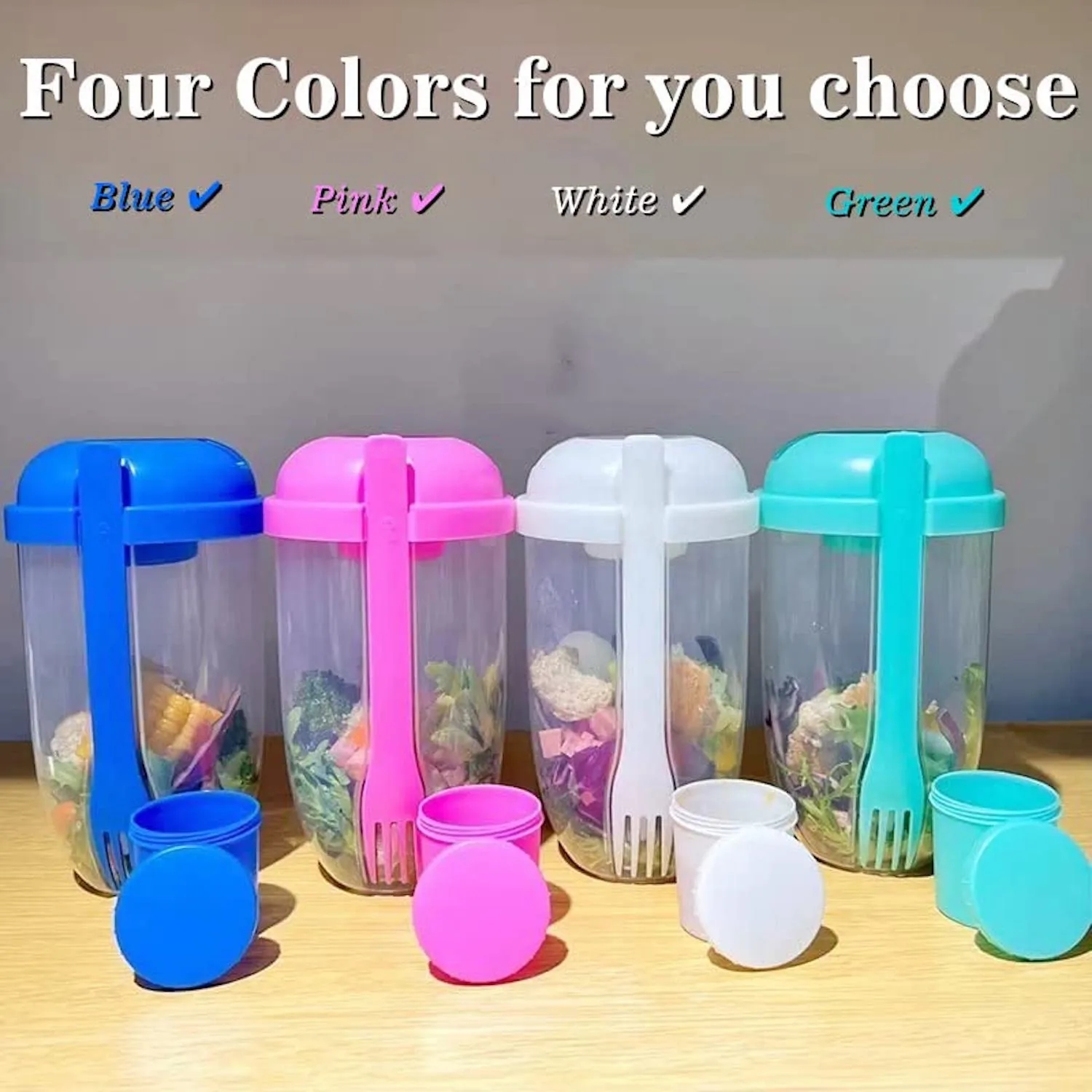 1000ML Salad Shaker / Bowl Container Set 1