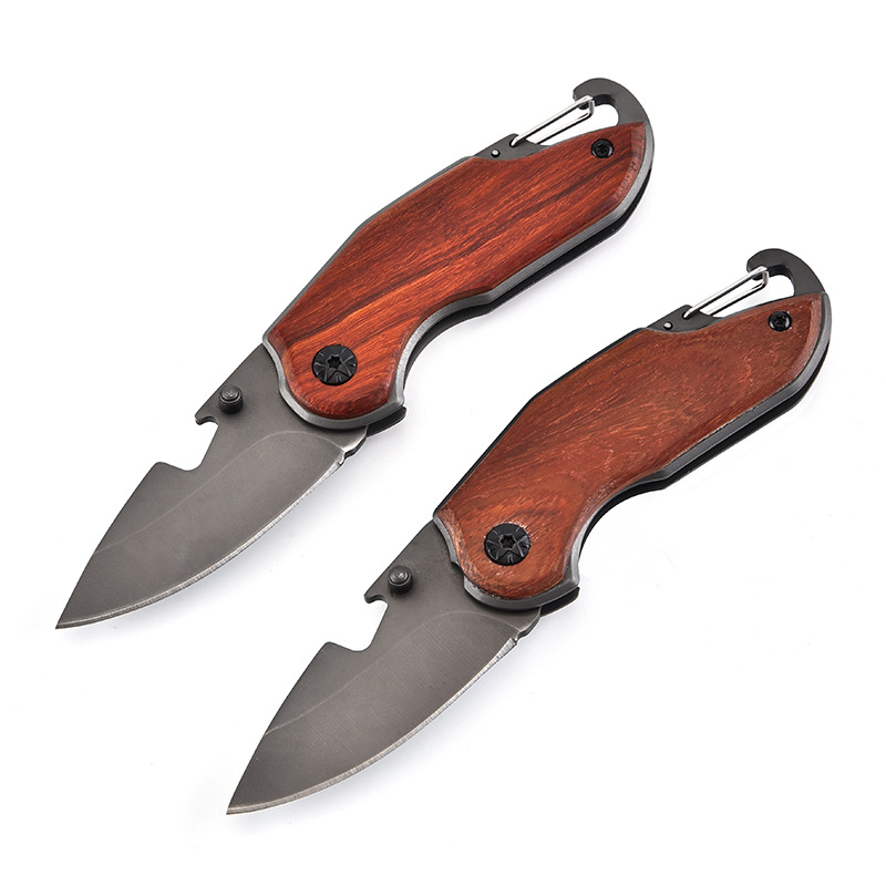 Stainless Steel Folding Pocket Knife with Key Chain 6