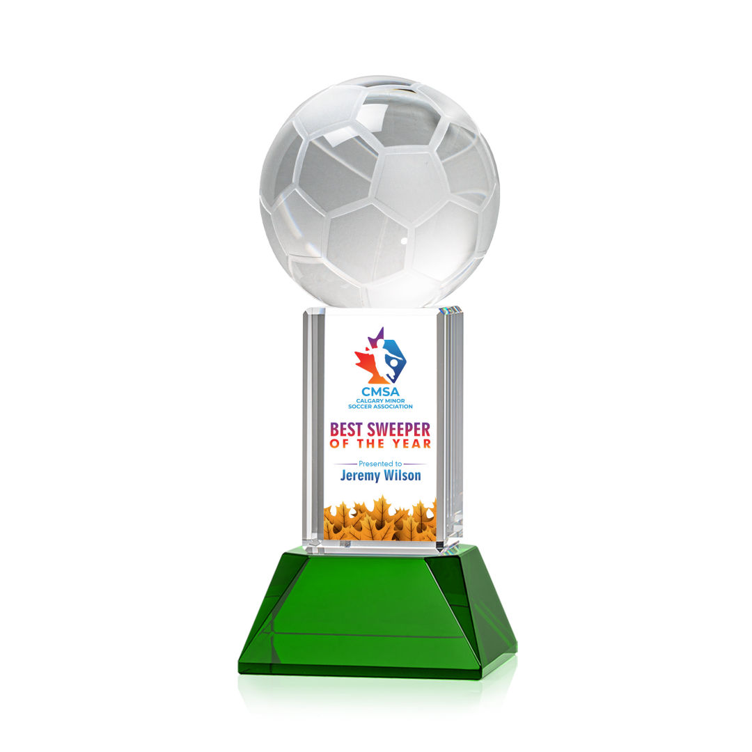 Soccer Ball VividPrint™ Award on Stowe - Green 10