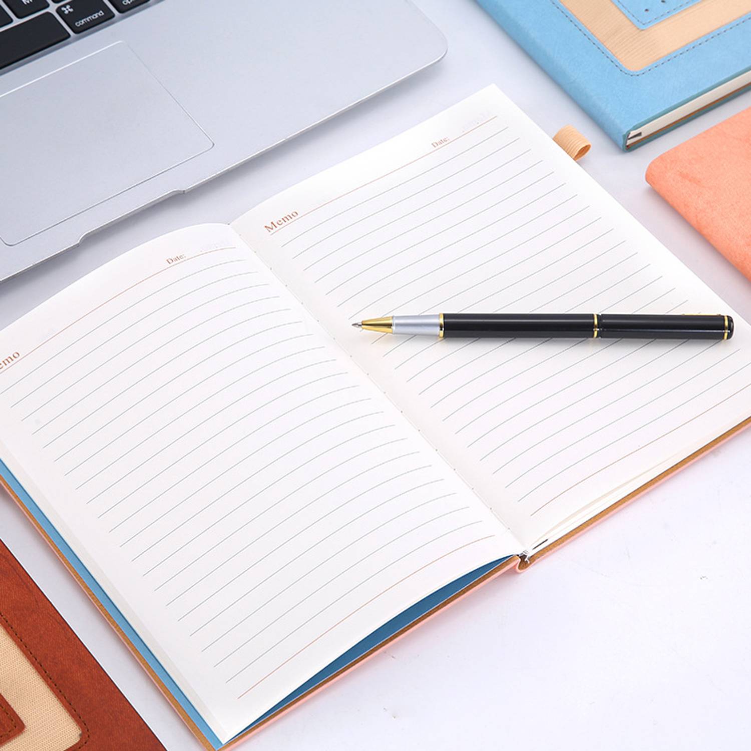 Portable A5 PU Leather Notebook w/ Pocket 16