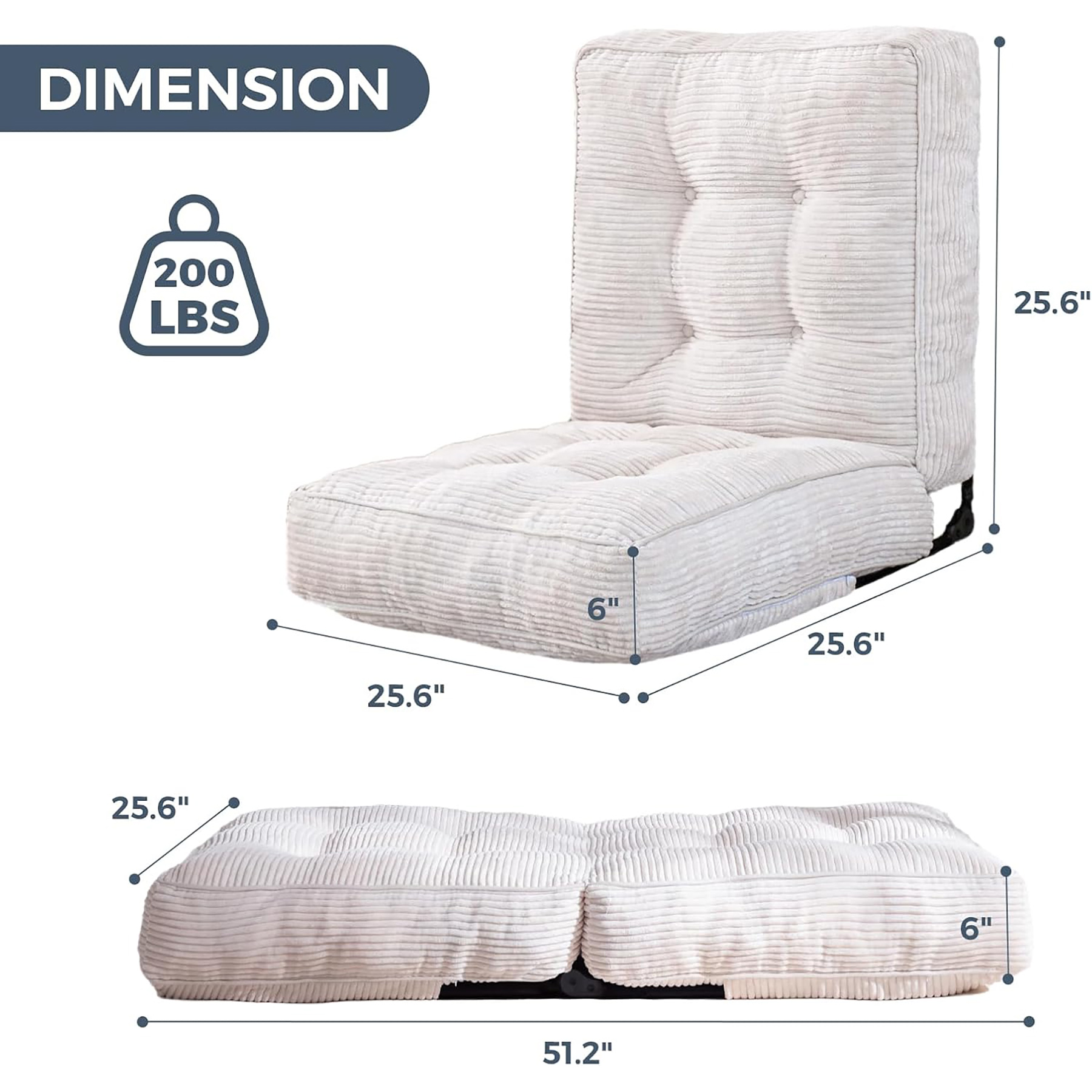 Adjustable Floor Chair with Back Support 7
