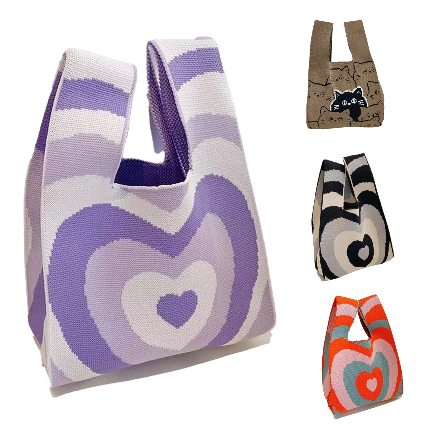 Polyester Knit Tote Bag, custom tote bag with logo imprint 2